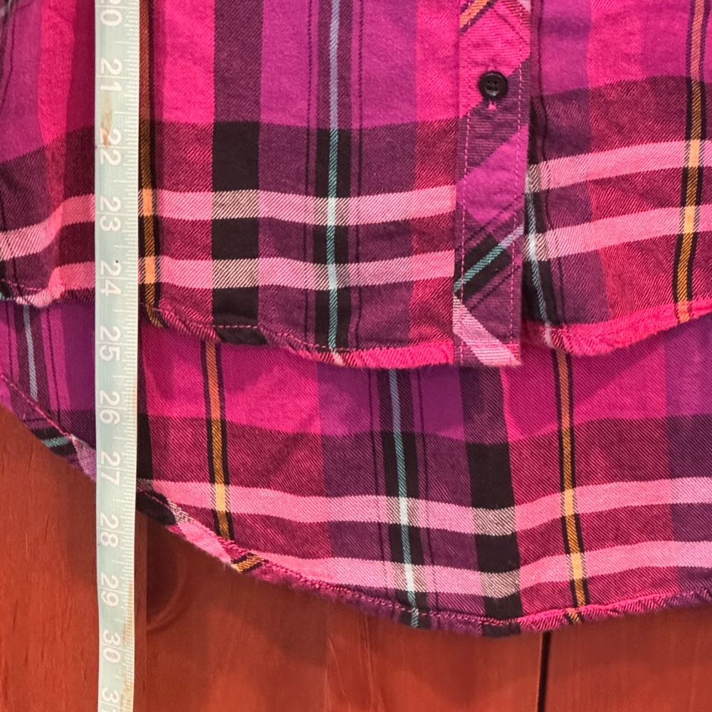 Arizona Jean Company — Plaid Flannel Button-Down in Pink and Purple - Picture 8 of 9